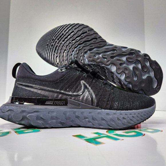 Nike React Infinity Run FK 2 Men's Triple Black Running Training CT2357-003 - Picture 1 of 9